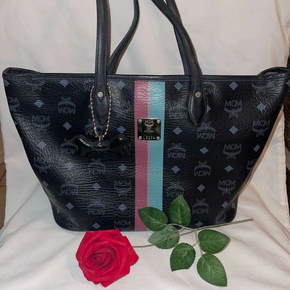 MCM Visetos Shopper Tote